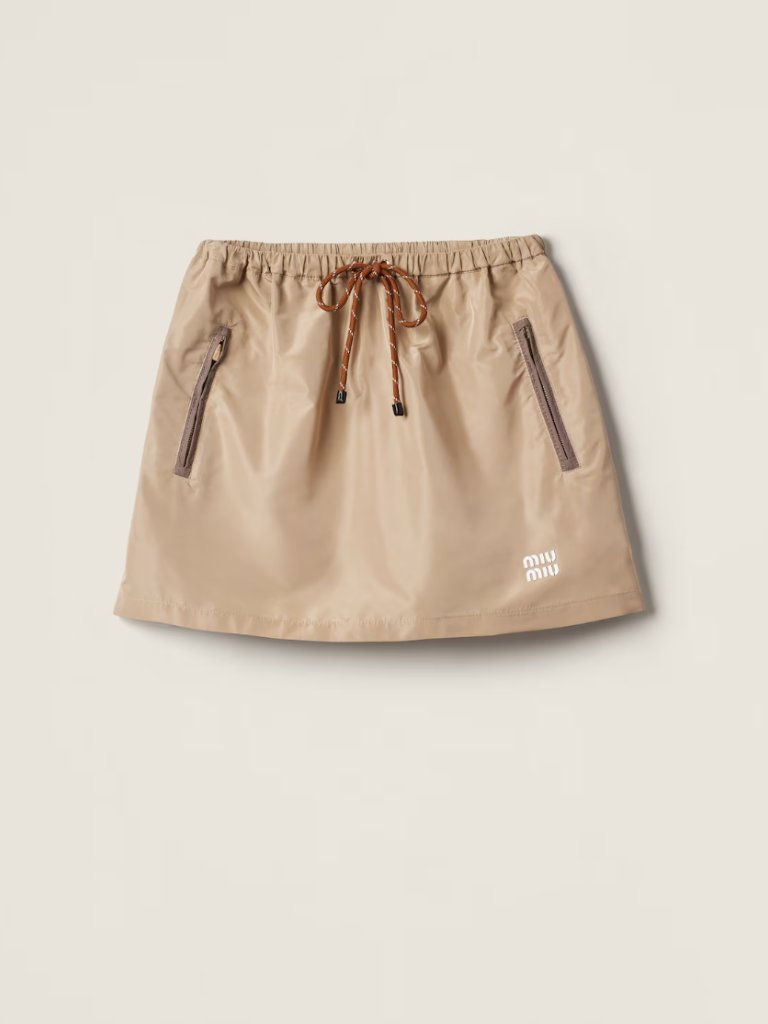 Miu Miu Technical Fabric Miniskirt